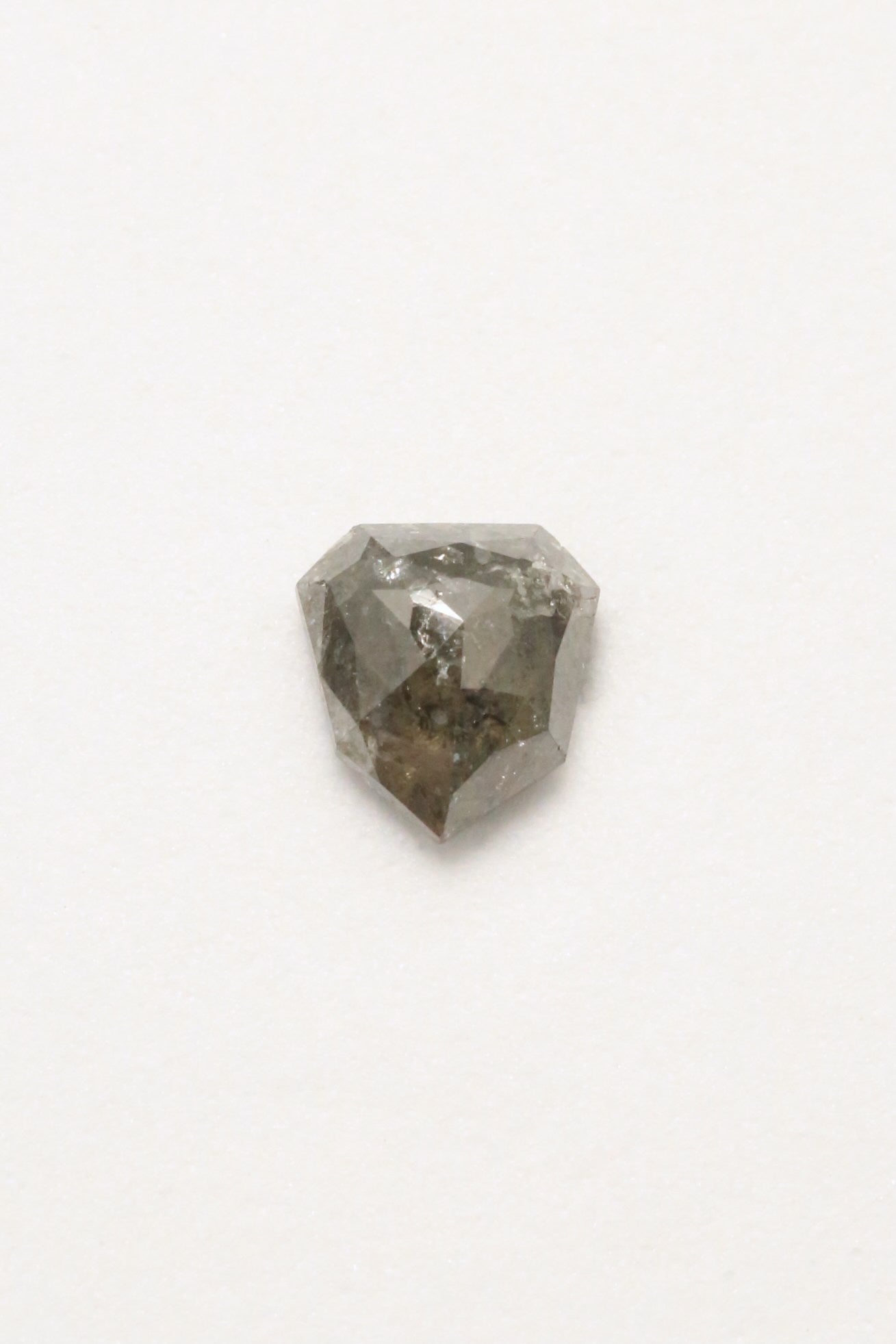 2.78ct 8.61 x 9.36 x 4.31mm DOUBLE CUT SHIELD SALT & PEPPER DIAMOND-1