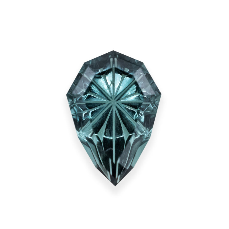 1.38ct 9.7x6.8mm PEAR CUT TEAL TOURMALINE