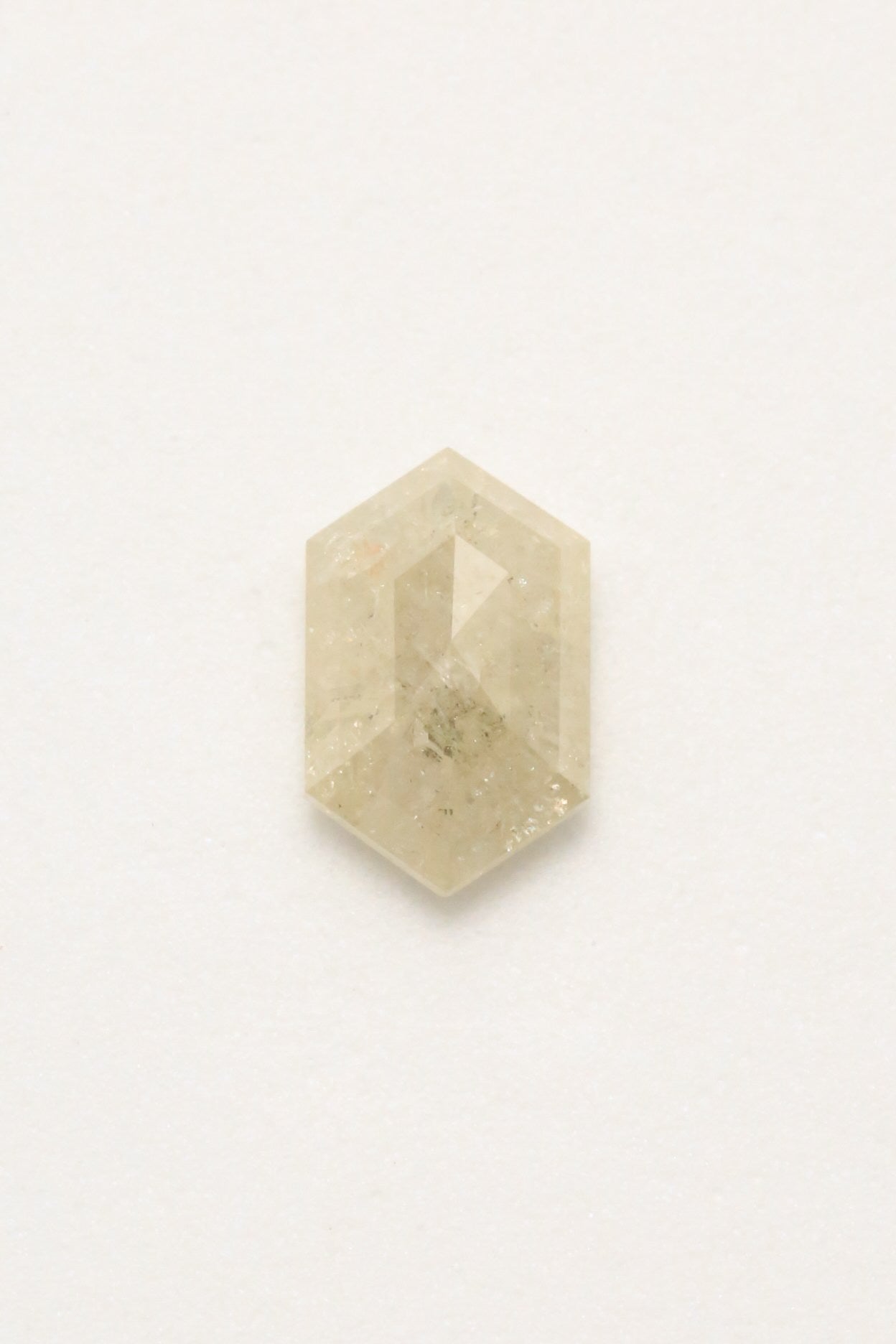 3.39ct 7.58 X 12.13 X 3.93mm Double Cut Hexagon Salt & Pepper Diamond