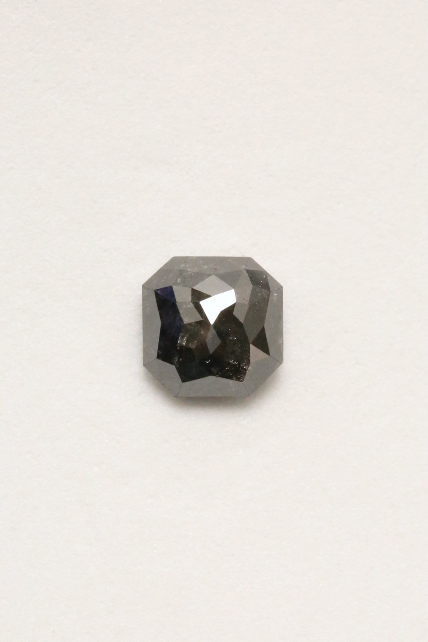 3.49ct 8.57 X 8.57 X 4.76mm Double Cut Asscher Salt & Pepper Diamond