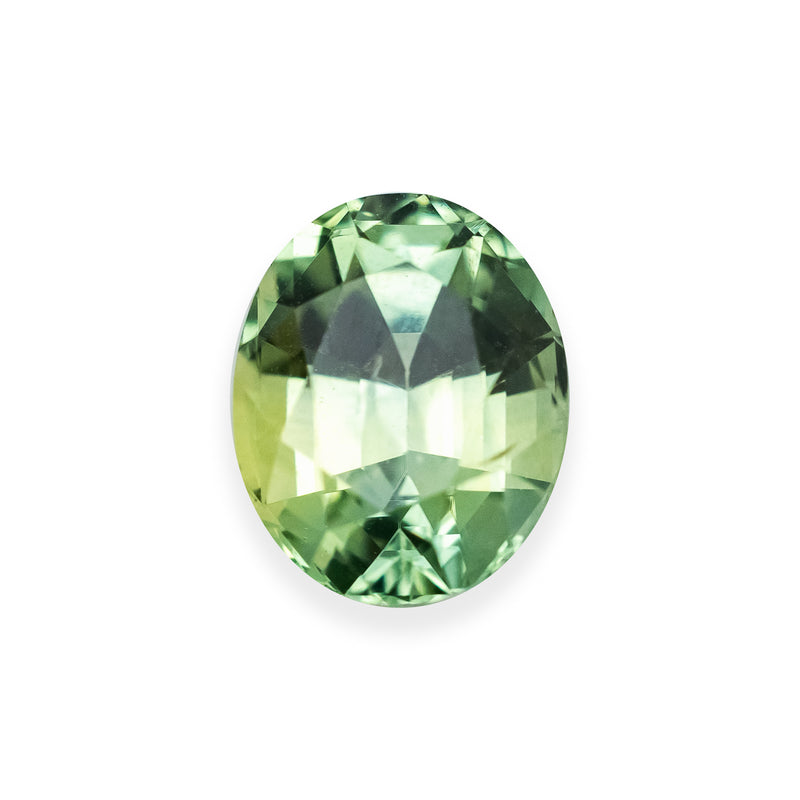 1.5ct 7x5.6x4.4mm OVAL BRILLIANT CUT GREEN MONTANA SAPPHIRE-Staghead Designs