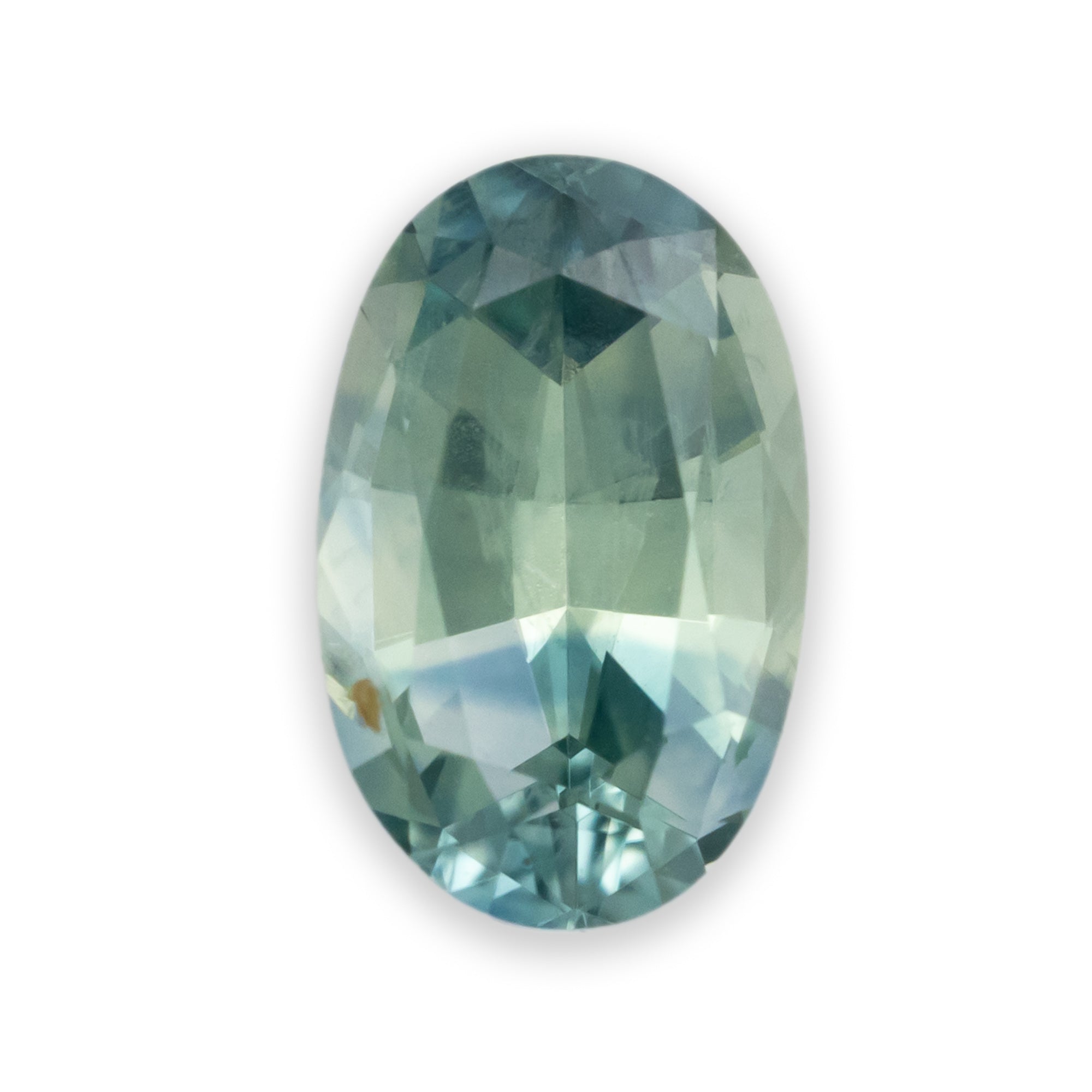 1.3ct 8x5x3.74mm OVAL BRILLIANT CUT LIGHT GREEN MONTANA SAPPHIRE (NEED PRICE)-Staghead Designs
