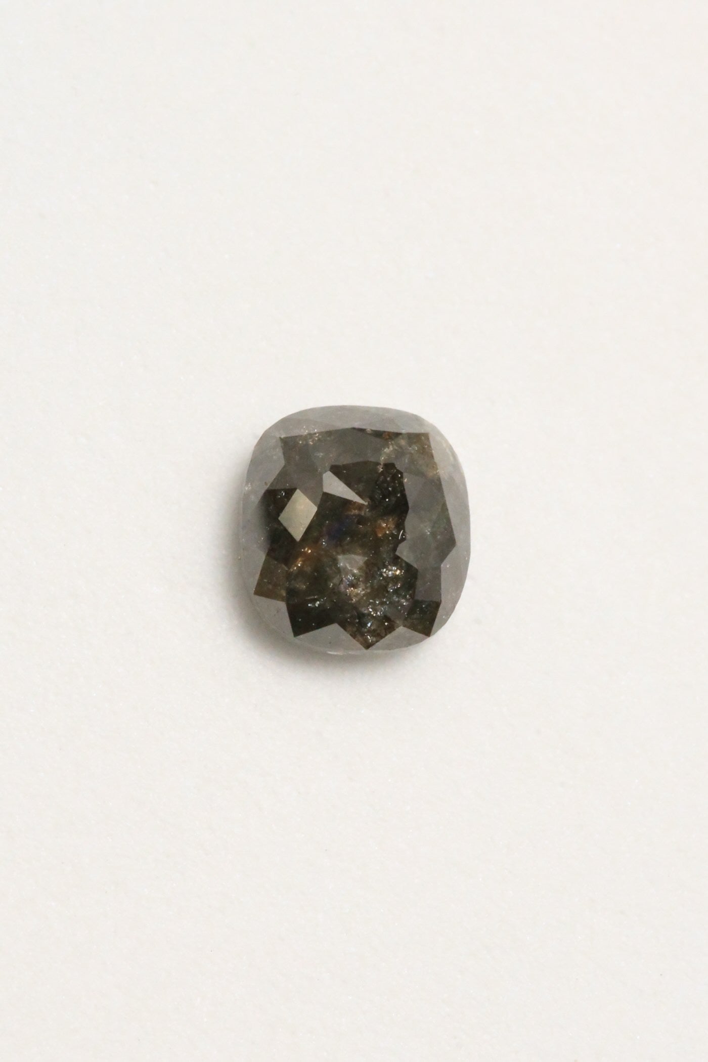4ct 8.62 X 9.28 X 5.11mm Double Cut Oval Salt & Pepper Diamond