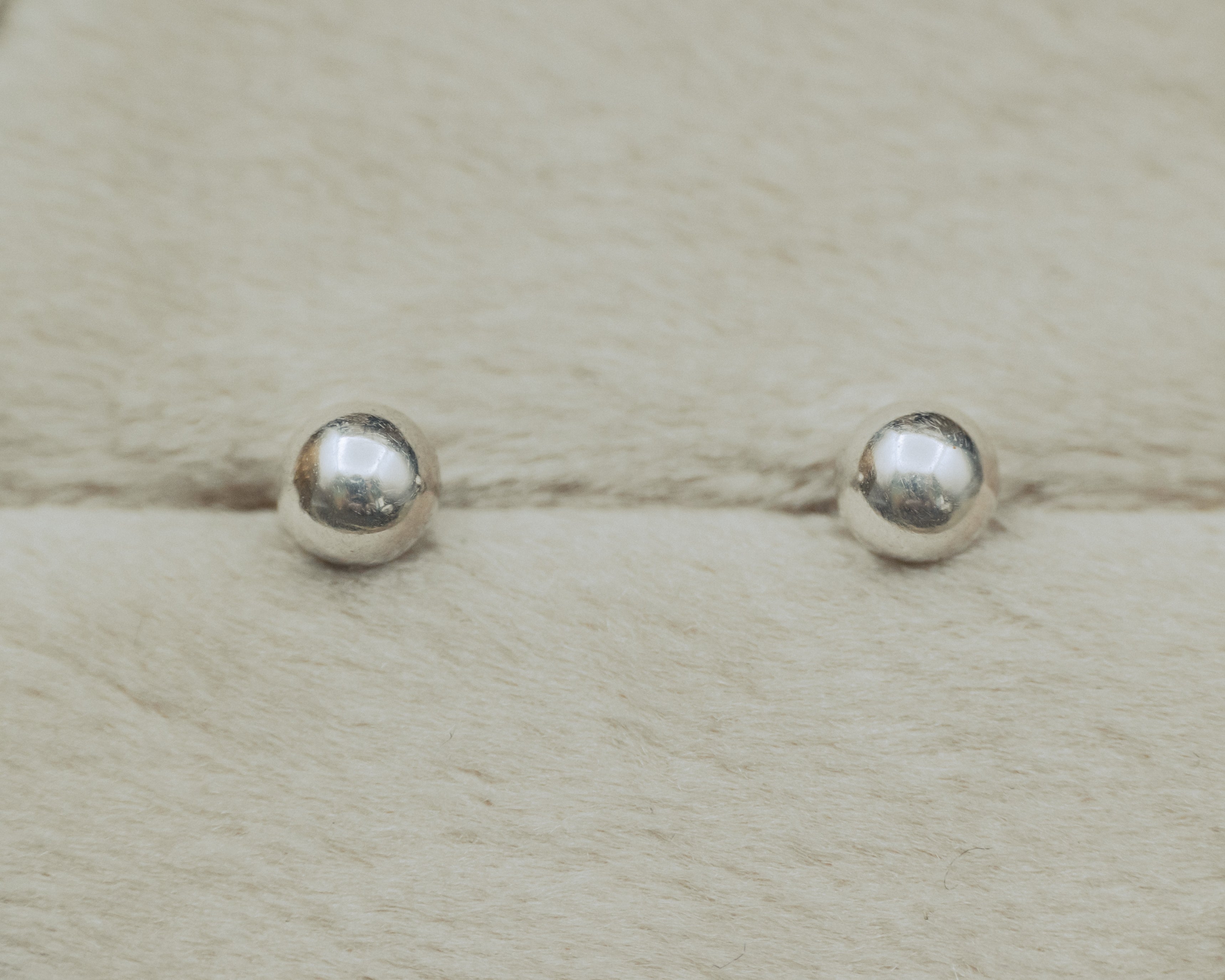 14K GOLD BALL STUD EARRINGS-4