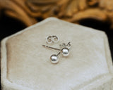 14K GOLD BALL STUD EARRINGS-3