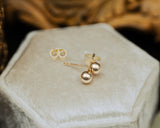 14K GOLD BALL STUD EARRINGS-7