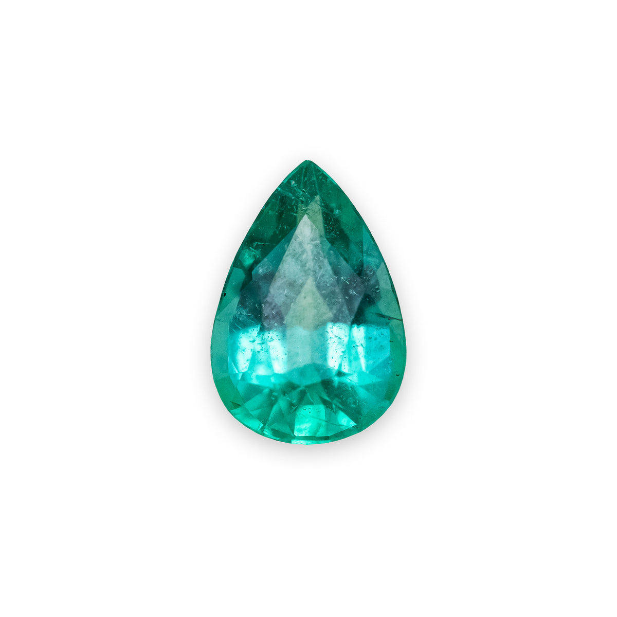 Pear Cut Light Lab-Grown Emerald-Staghead Designs