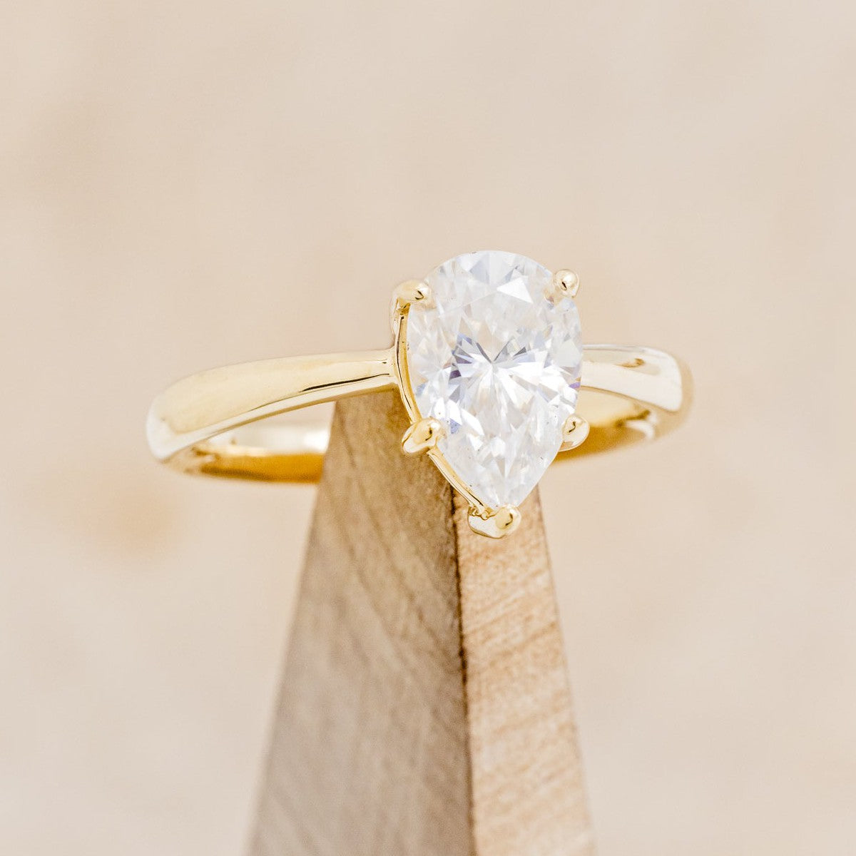 5 PRONG PEAR-SHAPED MOISSANITE SOLITAIRE ENGAGEMENT RING-1