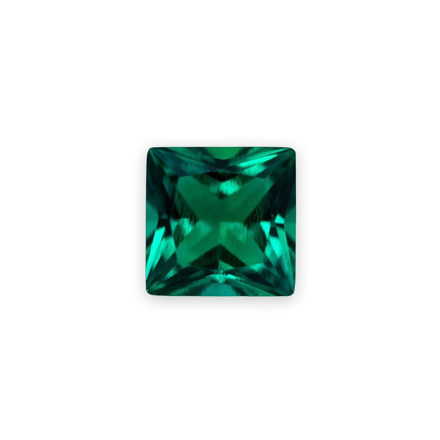 Princess Cut Lab-Grown Emerald