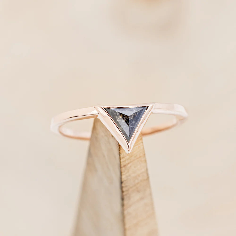 "JENNY FROM THE BLOCK" - TRIANGLE CUT ENGAGEMENT RING-Staghead Designs