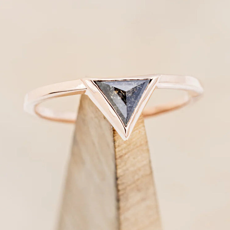 "JENNY FROM THE BLOCK" - TRIANGLE CUT ENGAGEMENT RING-Staghead Designs