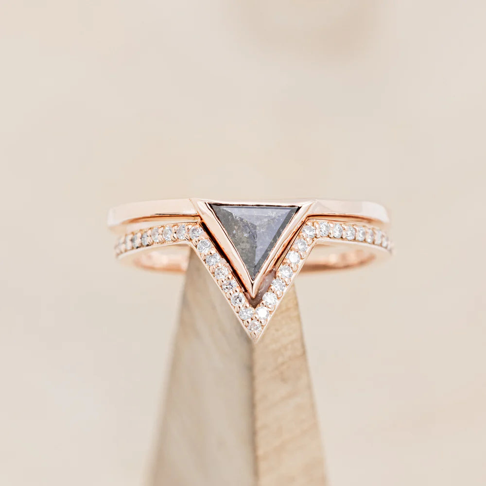 "JENNY FROM THE BLOCK" - TRIANGLE CUT ENGAGEMENT RING-Staghead Designs