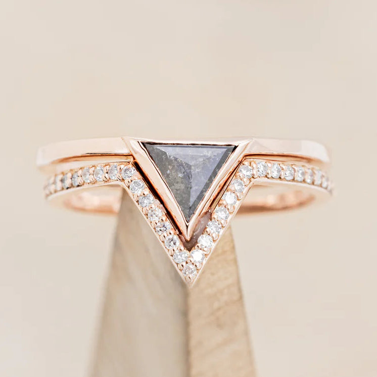 "JENNY FROM THE BLOCK" - TRIANGLE CUT ENGAGEMENT RING-Staghead Designs