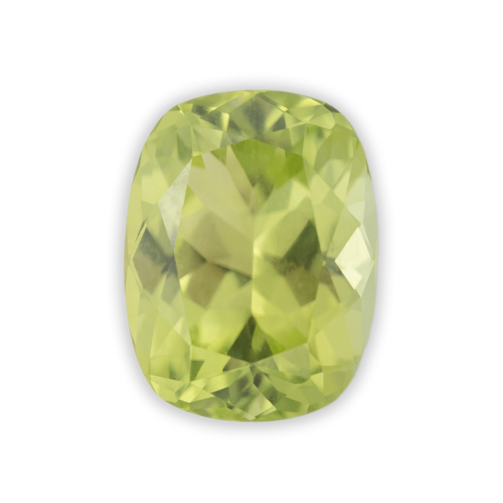 2.53ct 9.3x7.1x4.98mm CUSHION BRILLIANT CUT GREEN PERIDOT-Staghead Designs