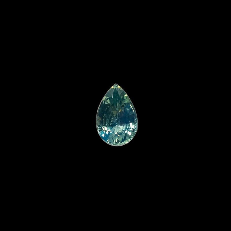 0.86ct 7x4.67x3.40mm PEAR GREEN TEAL MADAGASCAR SAPPHIRE-2