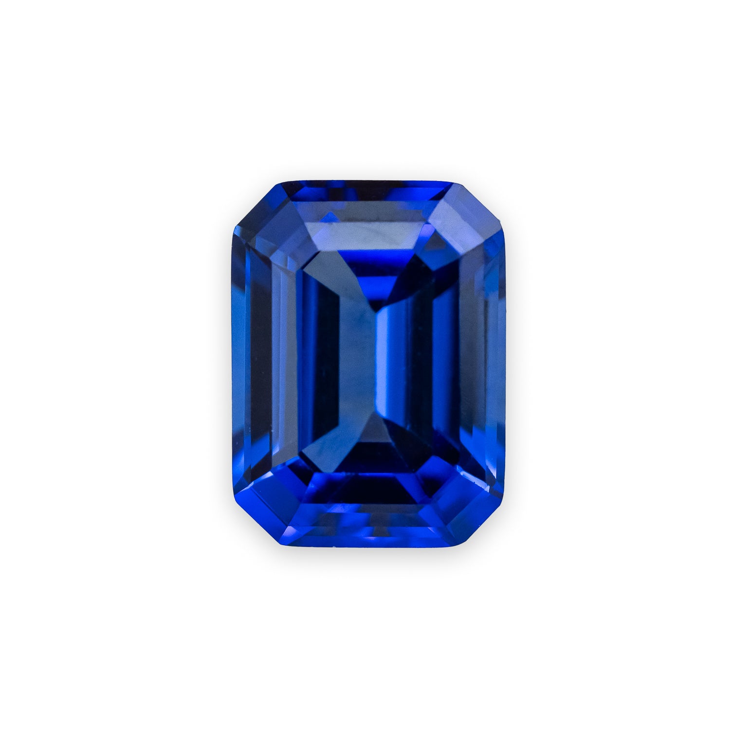 Emerald Cut Lab-Grown Sapphire