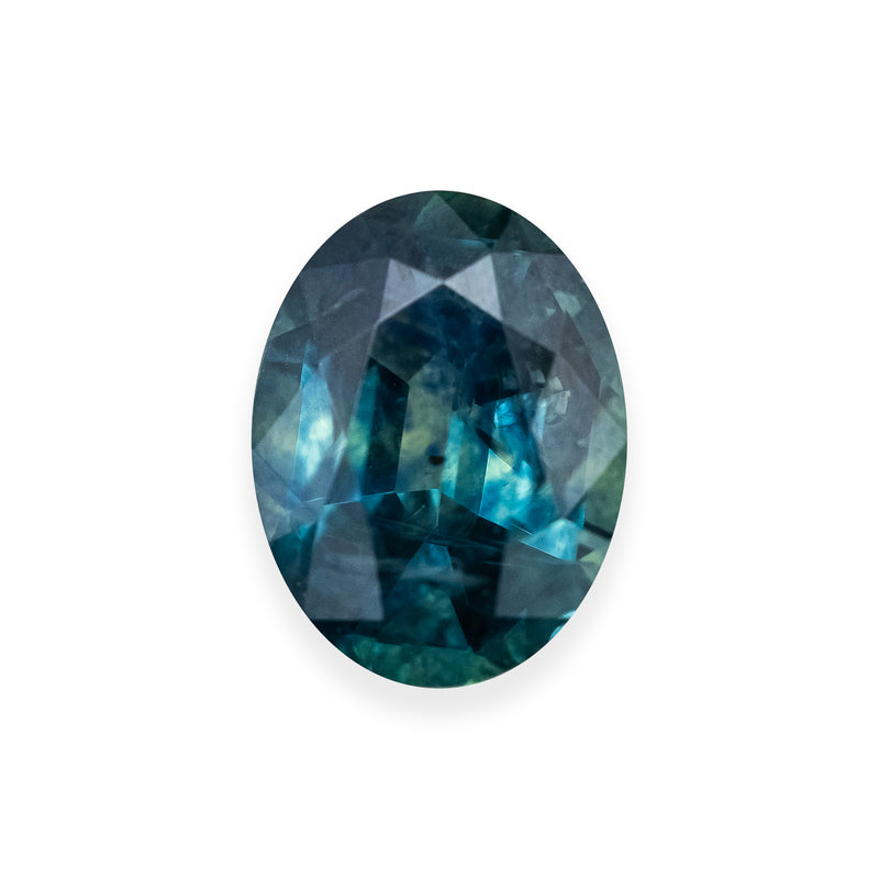 1.49ct 7.8x6.0x3.9mm OVAL BRILLIANT CUT TEAL MONTANA SAPPHIRE-Staghead Designs