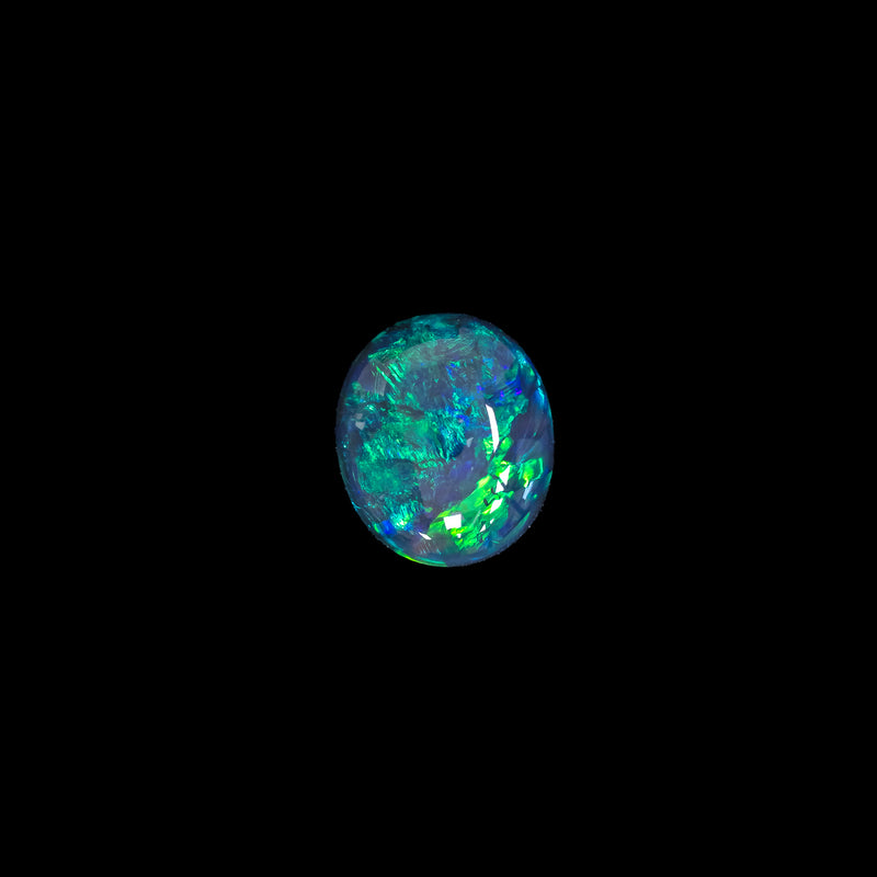 9 x 10.3mm OVAL AUSTRALIAN BLACK OPAL-2