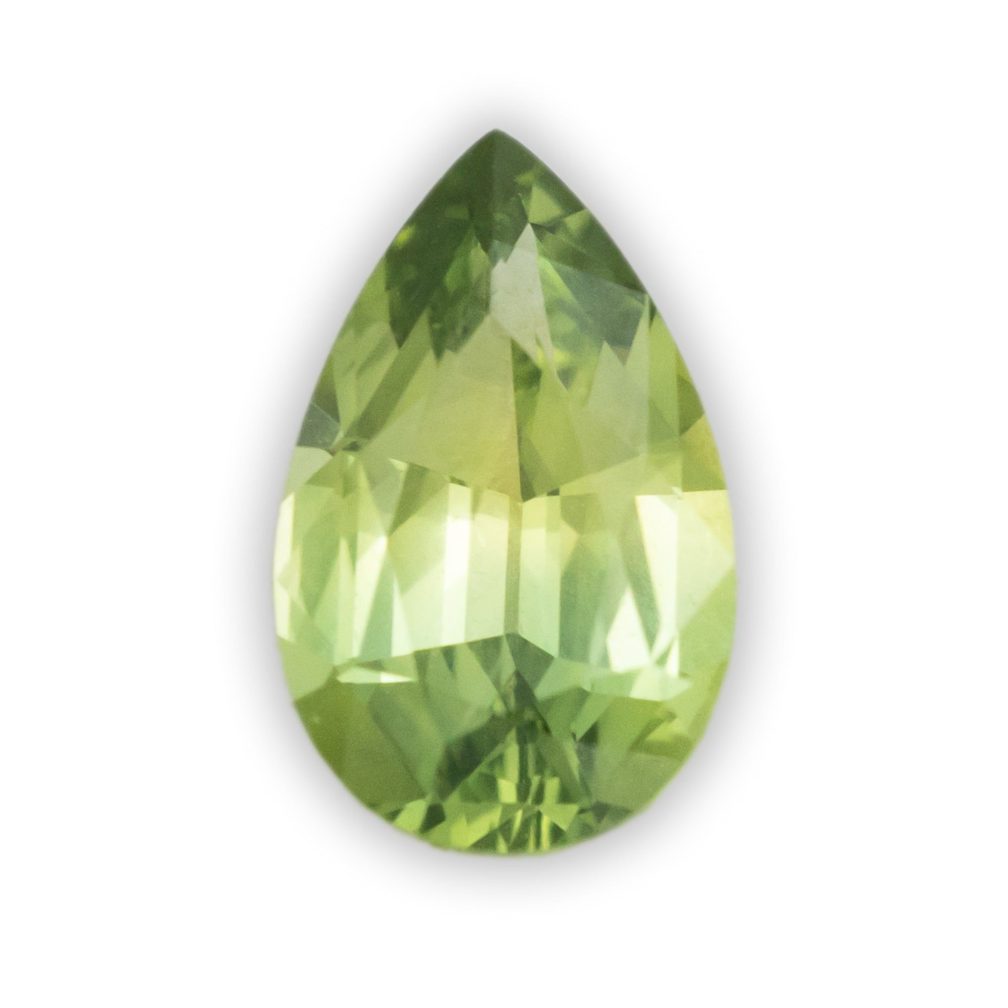 0.97ct 8x5x3.16mm PEAR BRILLIANT CUT NATURAL GREEN MONTANA SAPPHIRE-Staghead Designs