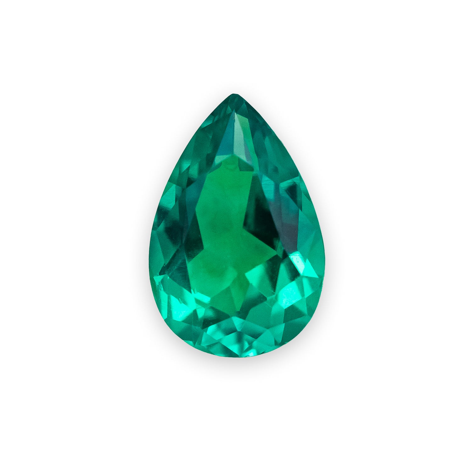 Pear Cut Light Lab-Grown Emerald