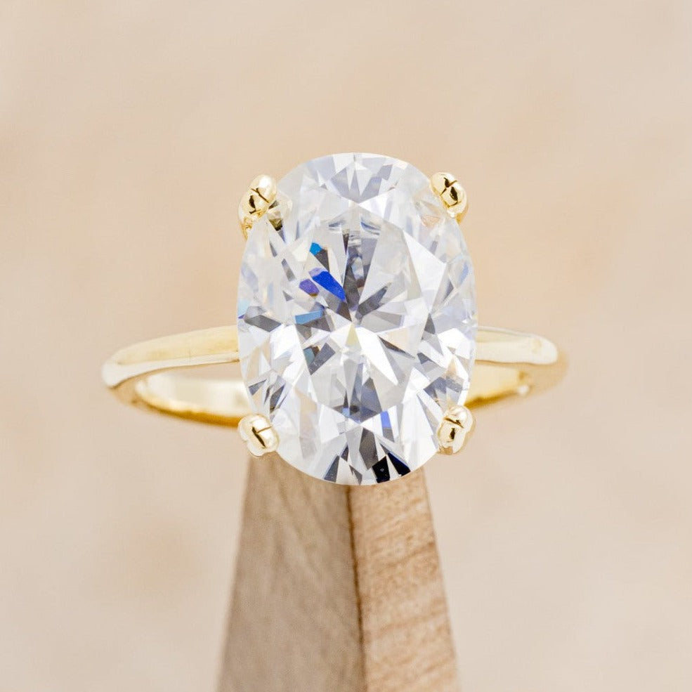 "ADELINE" -OVAL CUT MOISSANITE SOLITAIRE ENGAGEMENT RING-1