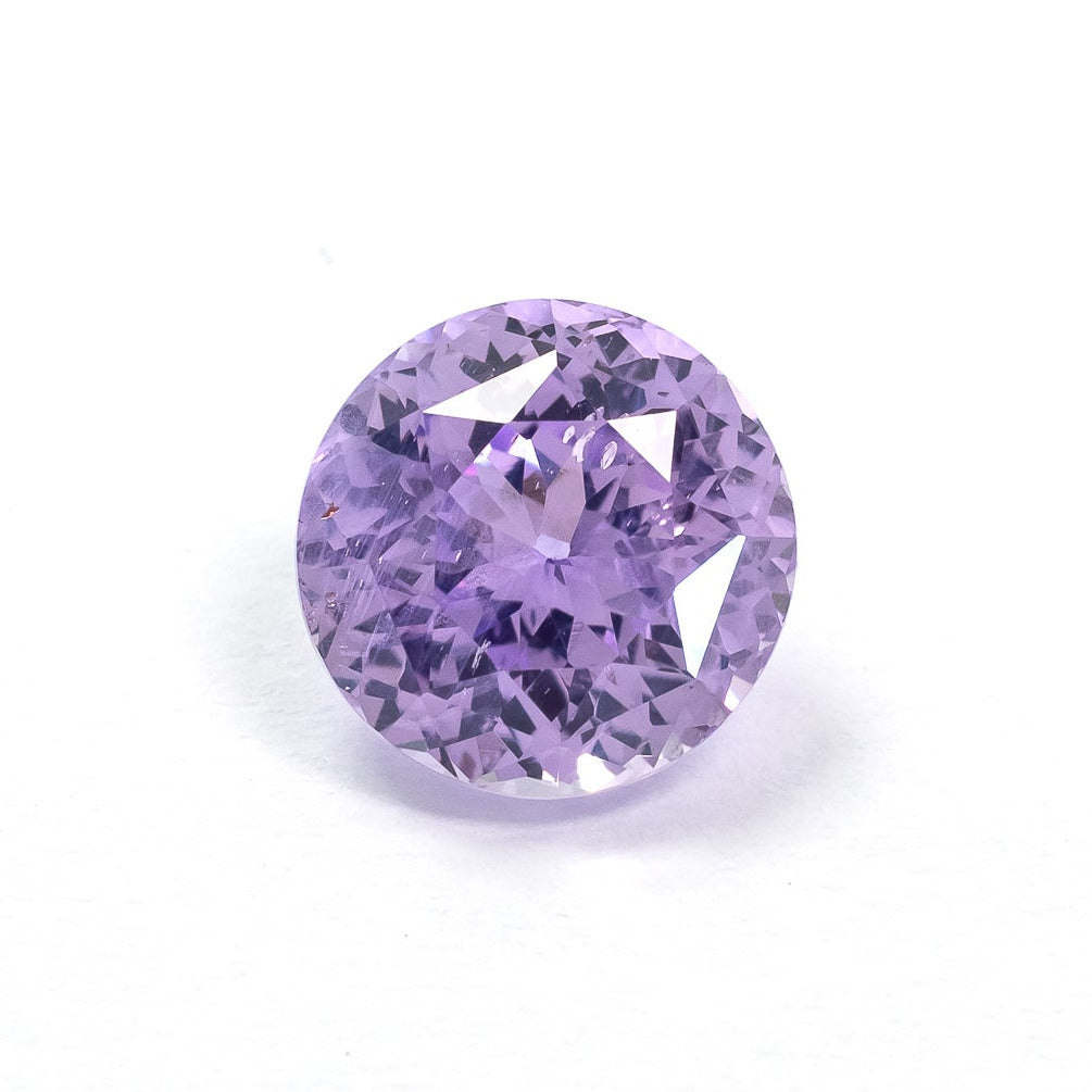 2.69ct 7.8mm Round Brilliant Cut Purple Sapphire