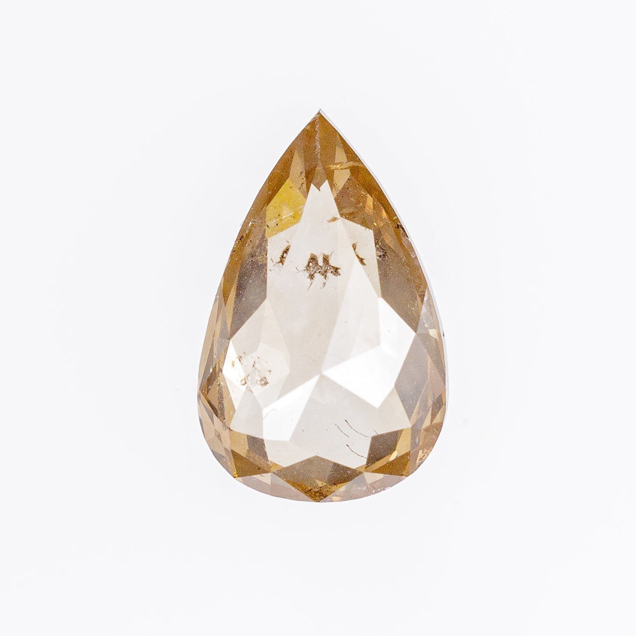 "ARBANE" - PEAR-SHAPED CHAMPAGNE SALT & PEPPER DIAMOND-1