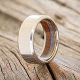 "ARGOS" - IRONWOOD, WHISKEY BARREL OAK & LAPIS LAZULI LINED WEDDING BAND-1