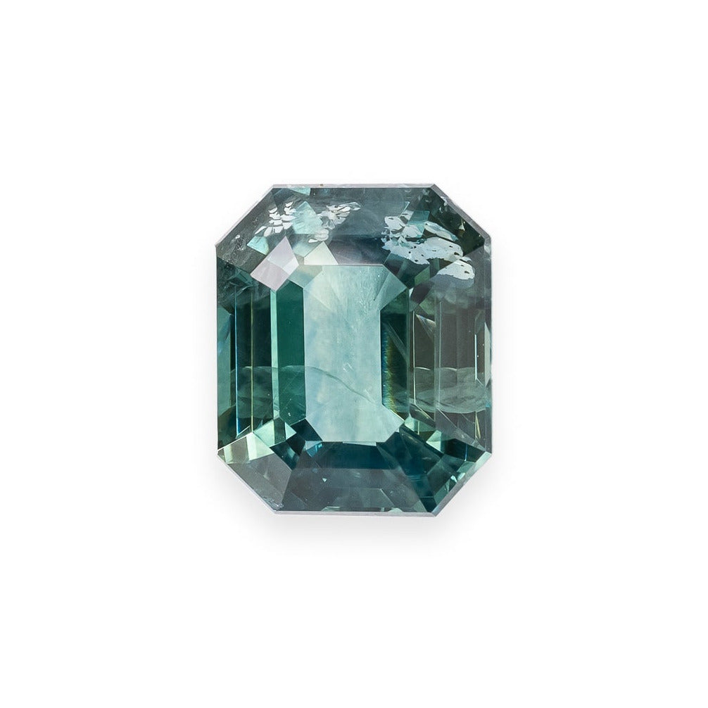 "AYANNA" - EMERALD CUT TEAL MONTANA SAPPHIRE-1
