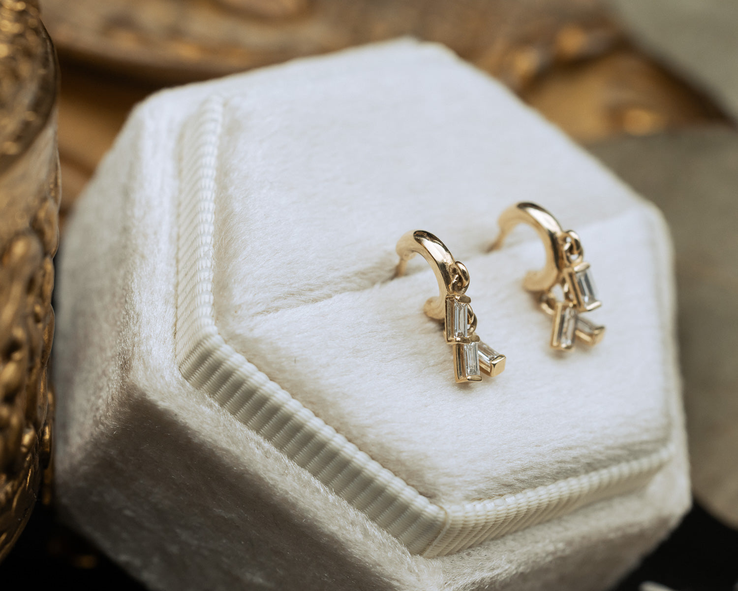 1/5 CTW NATURAL DIAMOND FRINGE HOOP EARRINGS-2