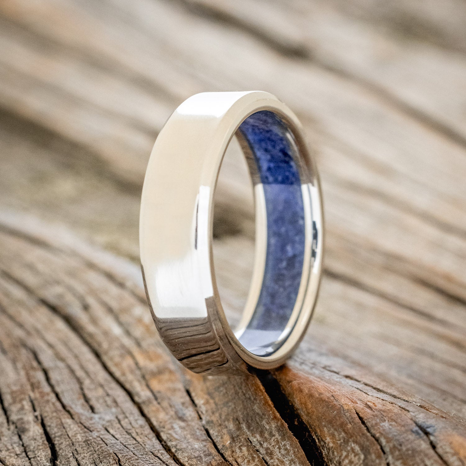 BLUE GOLDSTONE CHANNEL LINED RING-1