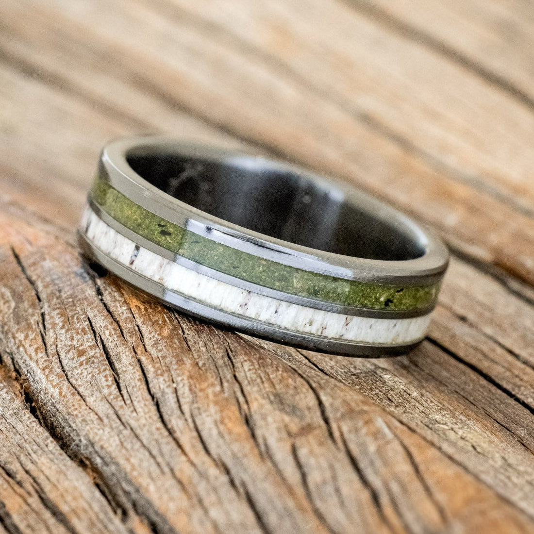 "DYAD" - MOSS & ANTLER WEDDING BAND-20