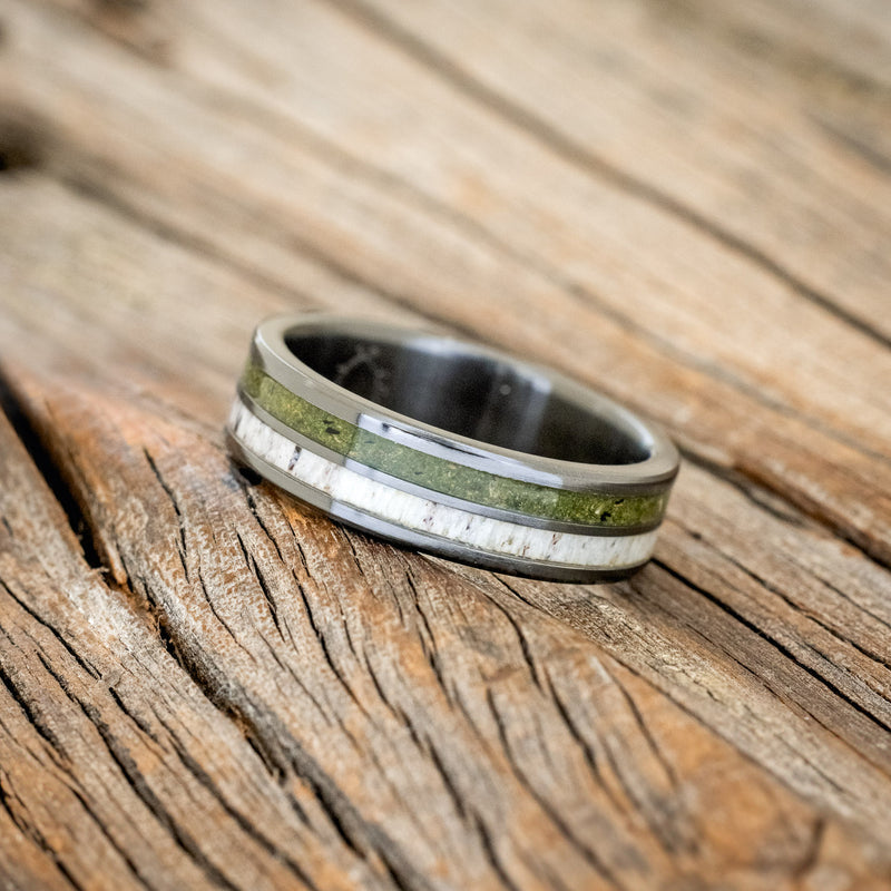 "DYAD" - MOSS & ANTLER WEDDING BAND-20