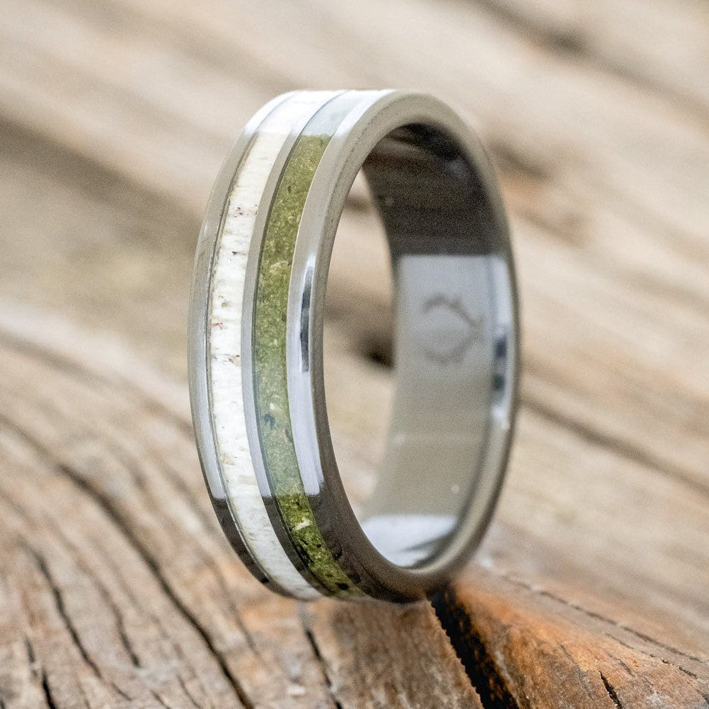 "DYAD" - MOSS & ANTLER WEDDING BAND-19