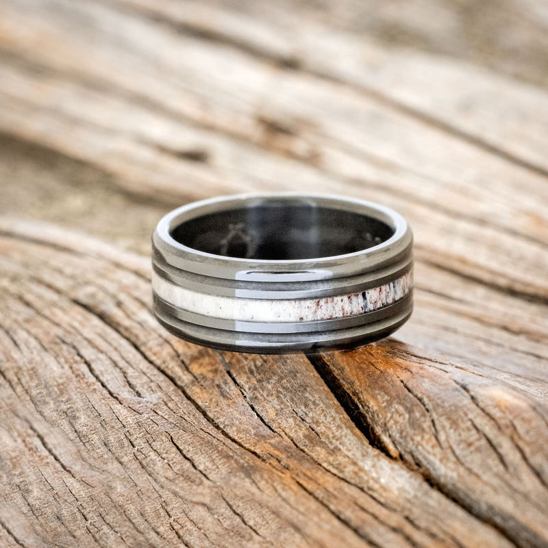 "AUSTIN" - ANTLER WEDDING RING - READY TO SHIP-3