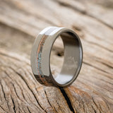 "NIRVANA" - CENTERED INLAY WEDDING BAND-Staghead Designs