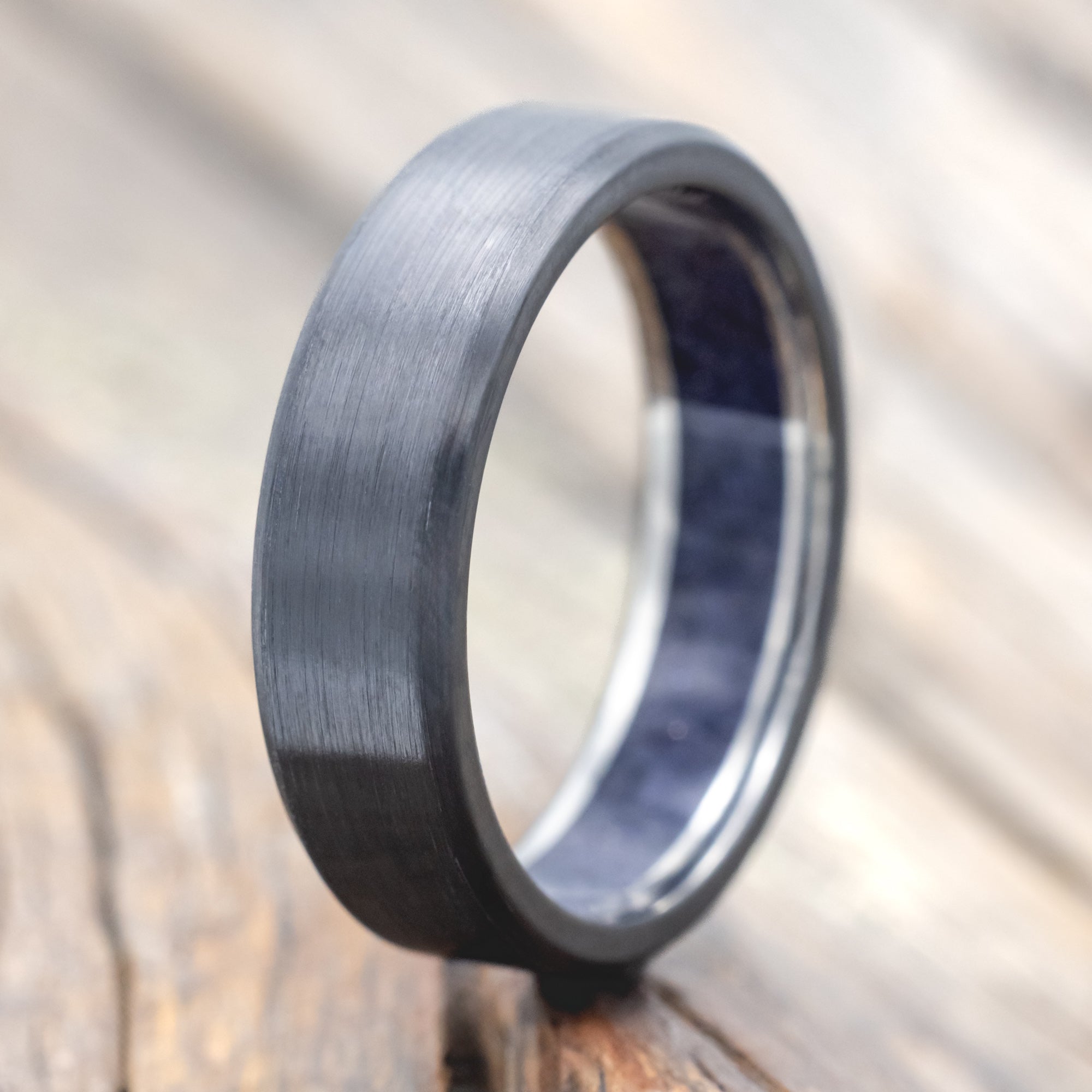 BLUE GOLDSTONE CHANNEL LINED RING-Staghead Designs