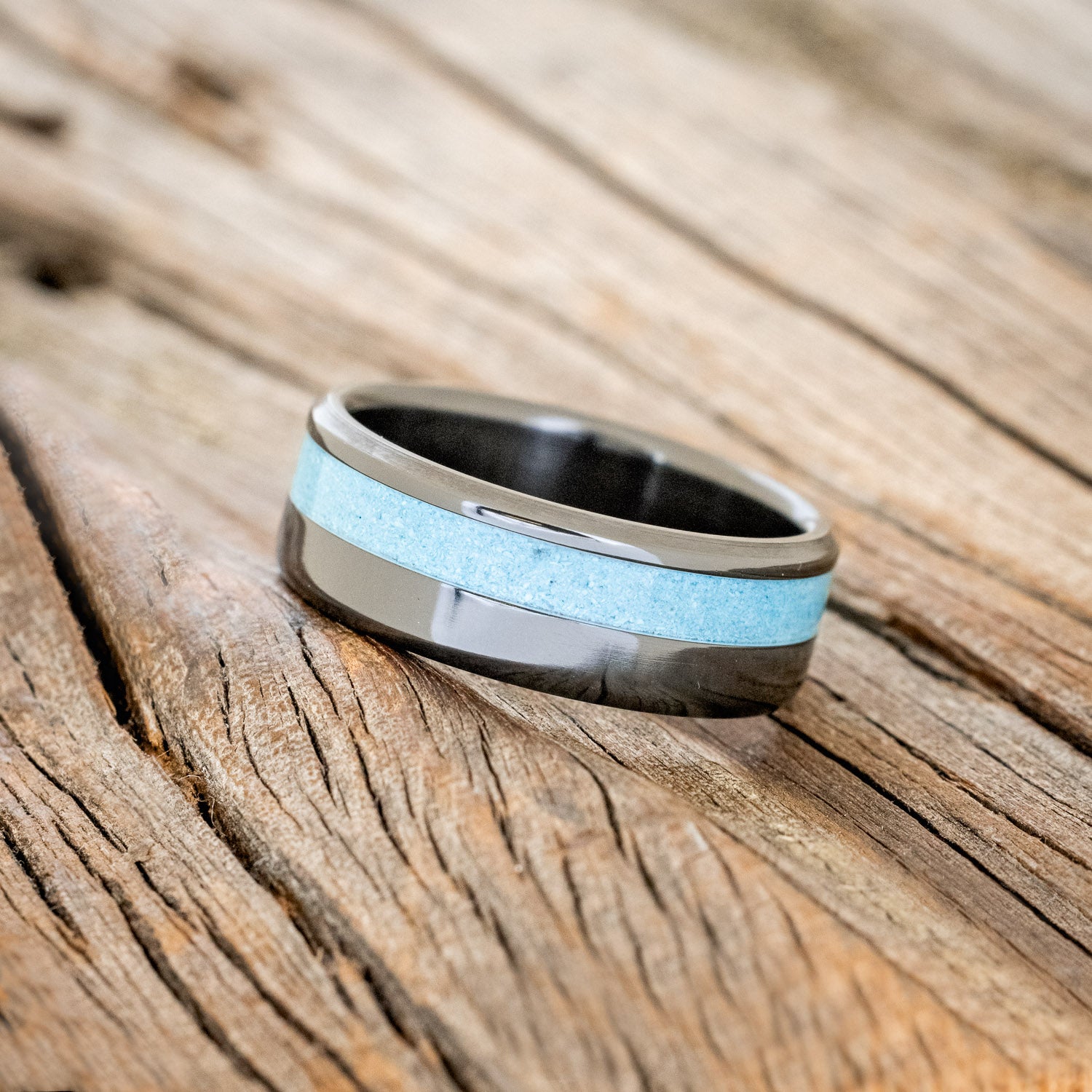 "CASTOR" - TURQUOISE WEDDING RING-2