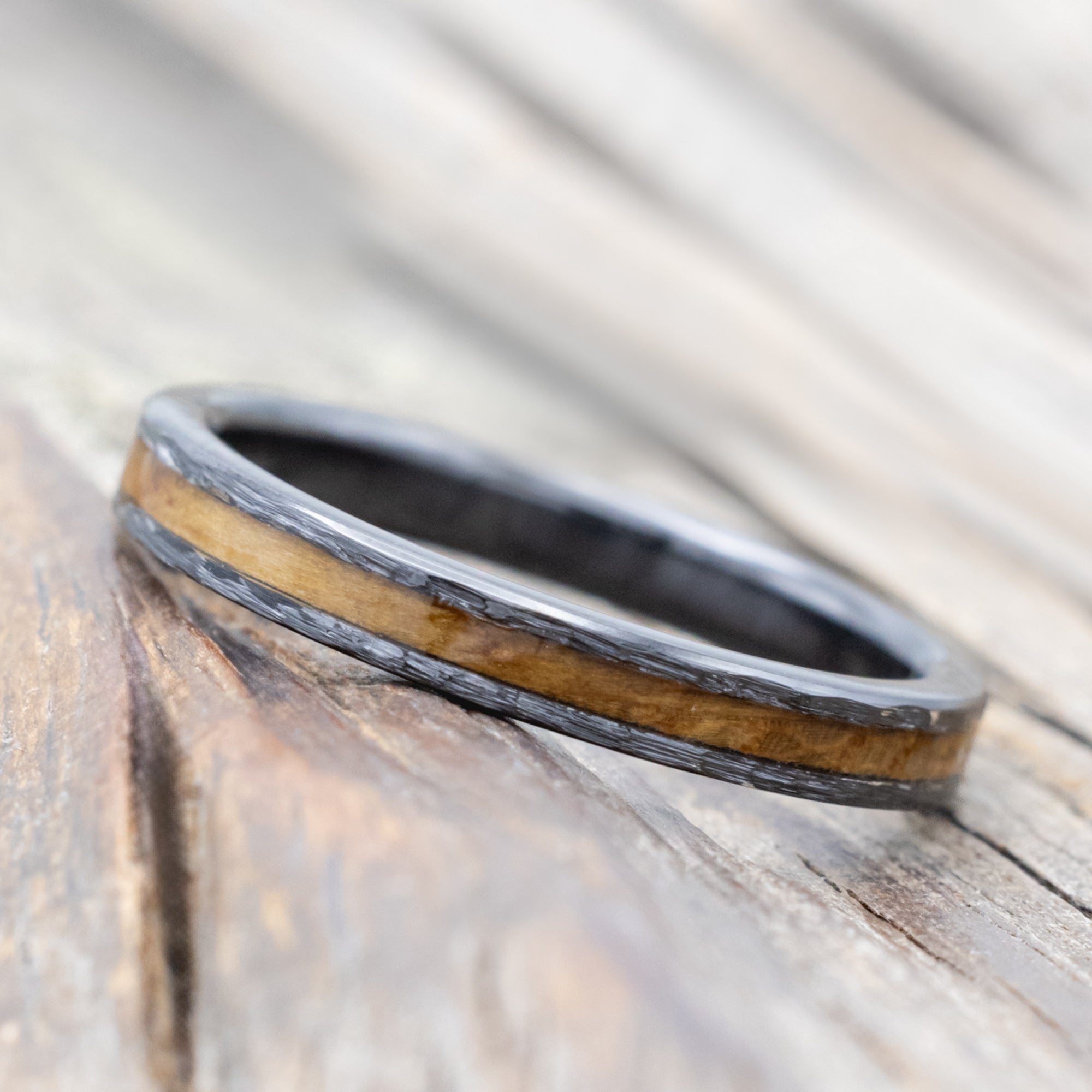 "ETERNA" - WHISKEY BARREL OAK STACKING BAND-Staghead Designs