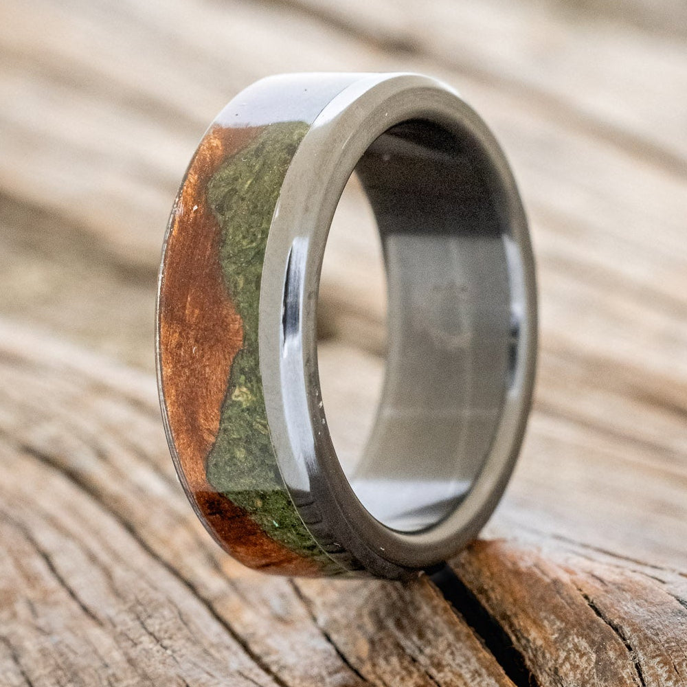 "EZRA" - REDWOOD & MOSS WEDDING RING-4