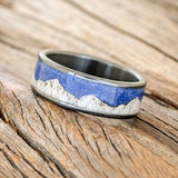 "HELIOS" - ANTLER & LAPIS LAZULI WEDDING BAND