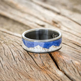 "HELIOS" - ANTLER & LAPIS LAZULI WEDDING BAND