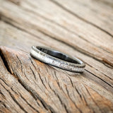 "ETERNA" - ANTLER STACKING BAND WITH A HAMMERED FINISH