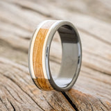 "HOLLIS" - 14K GOLD INLAYS WEDDING RING-Staghead Designs