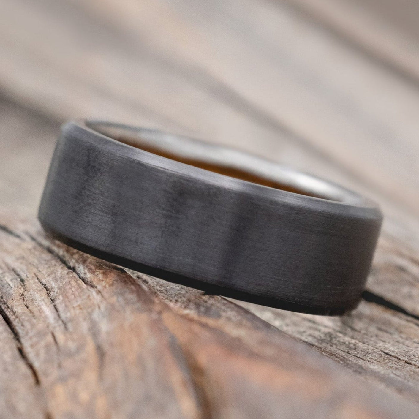 LINED WEDDING BAND WITH A CUSTOM FINISH-Staghead Designs