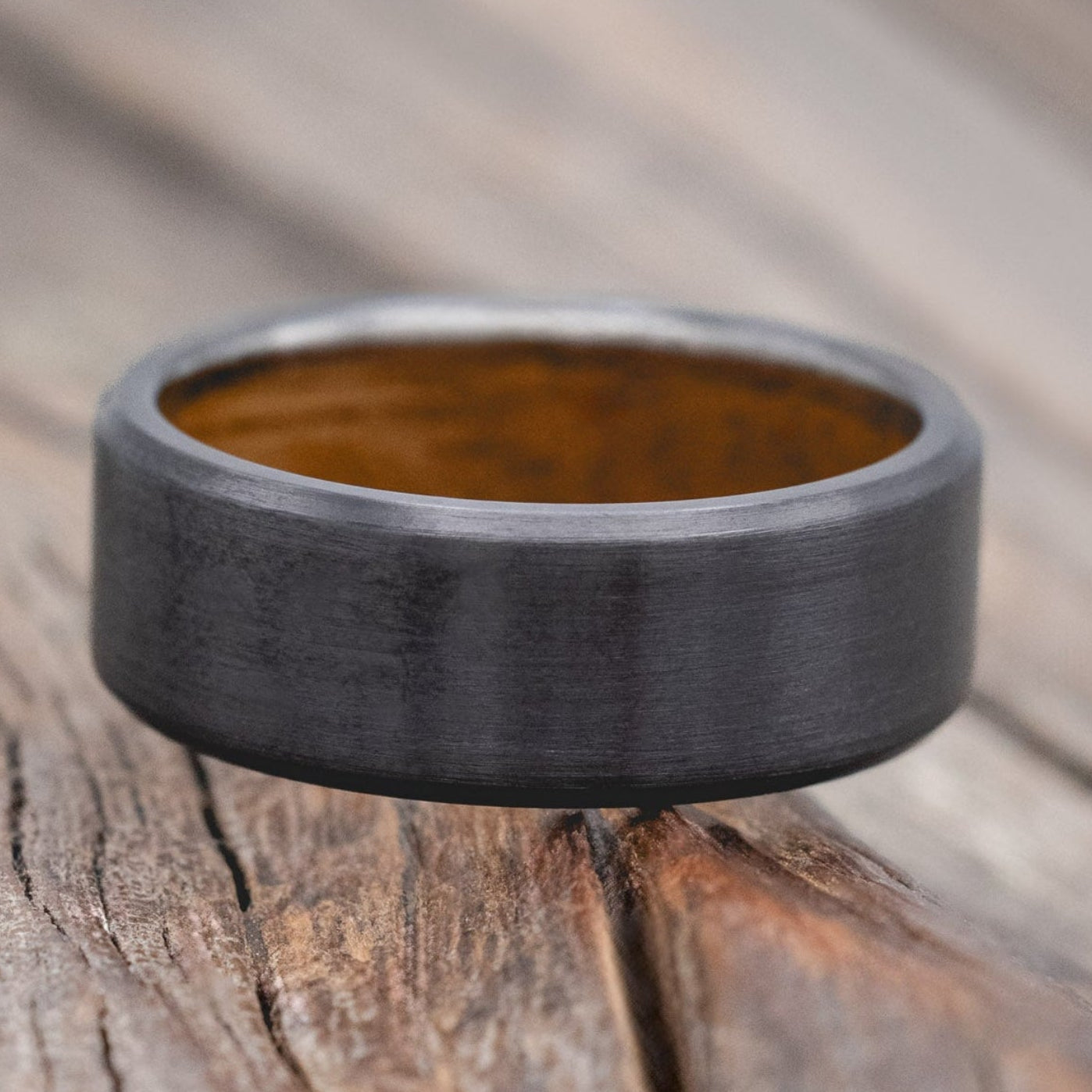 LINED WEDDING BAND WITH A CUSTOM FINISH-Staghead Designs