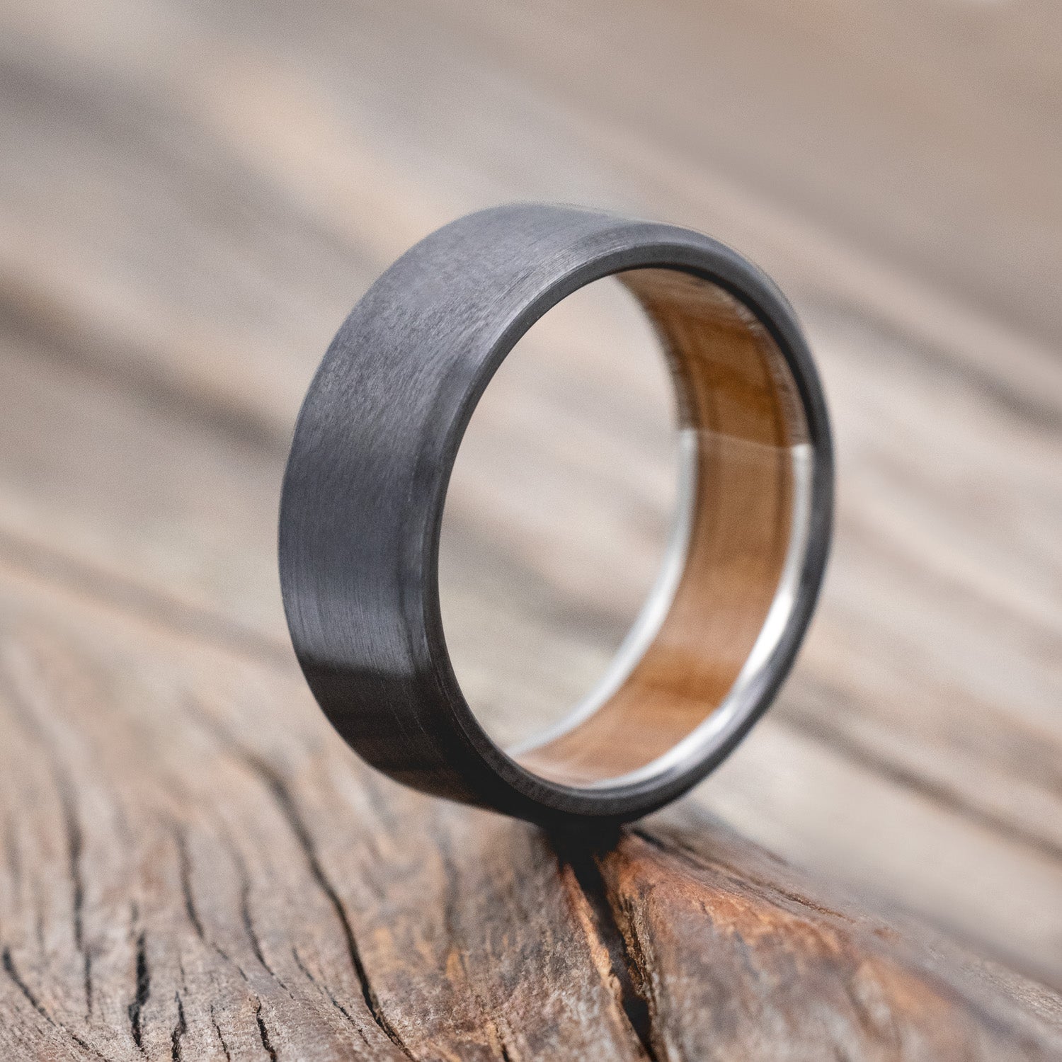 LINED WEDDING BAND WITH A CUSTOM FINISH-Staghead Designs