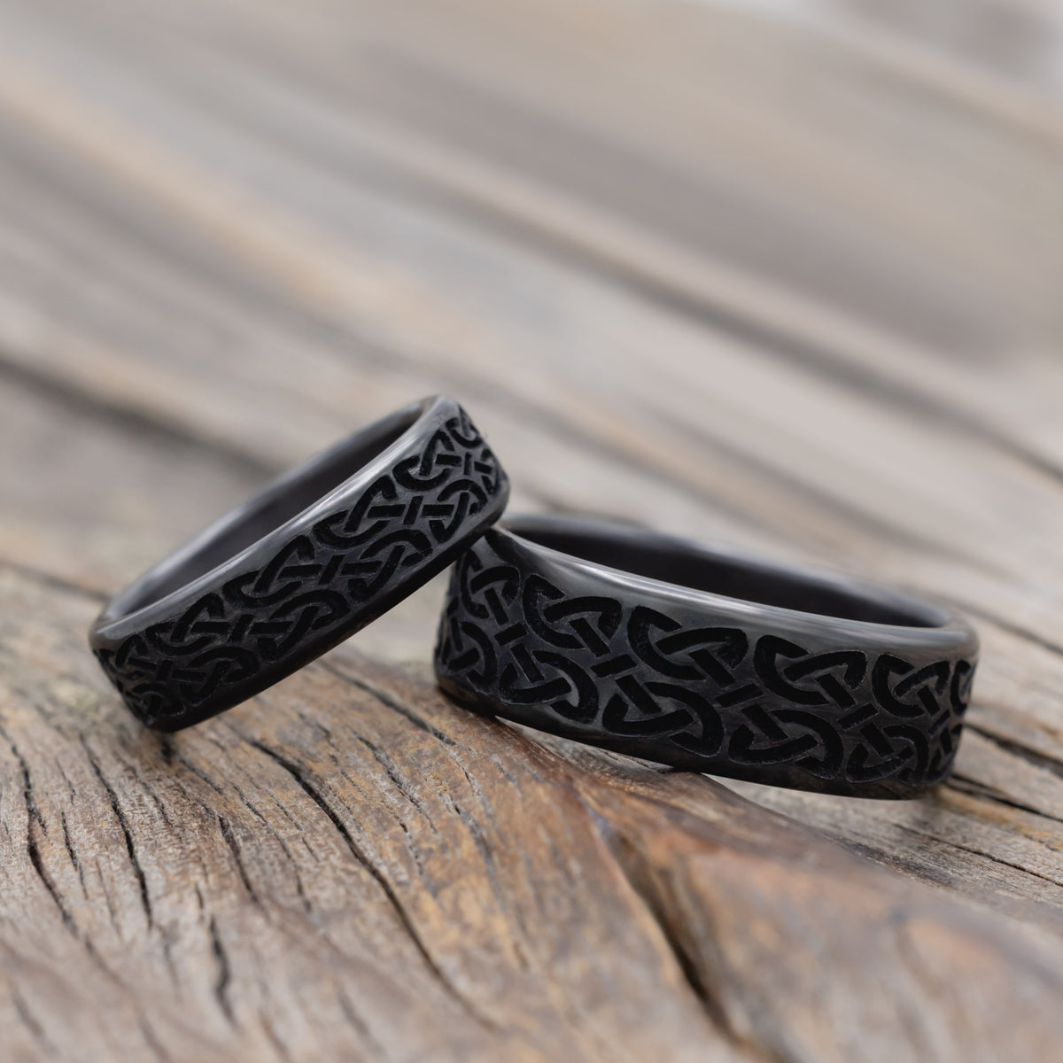Matching Set Of Celtic Love Knot Wedding Bands