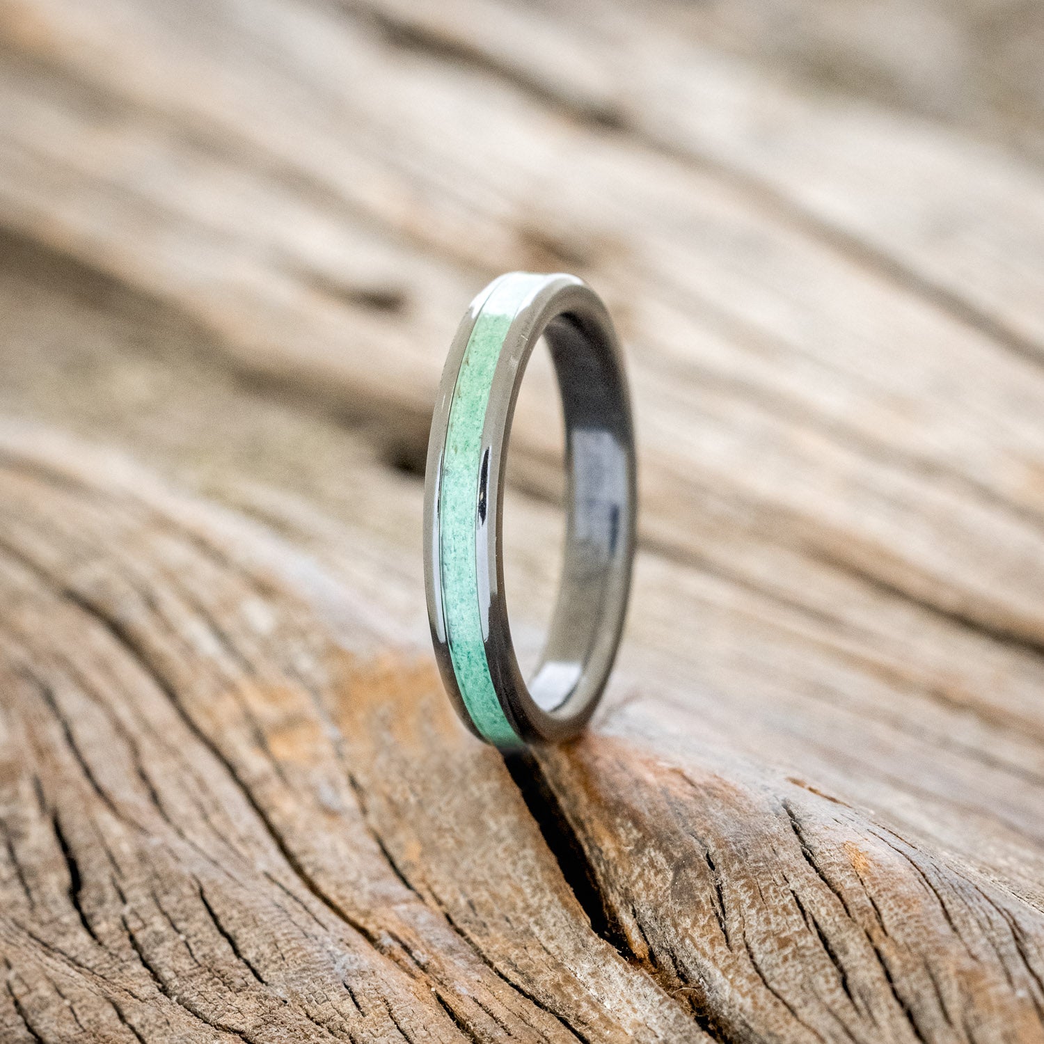 "VERTIGO" - MATCHING SET OF MALACHITE WEDDING BANDS-12