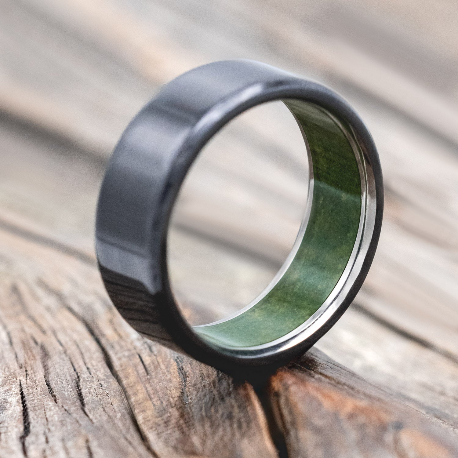 MOSS LINED WEDDING BAND-Staghead Designs
